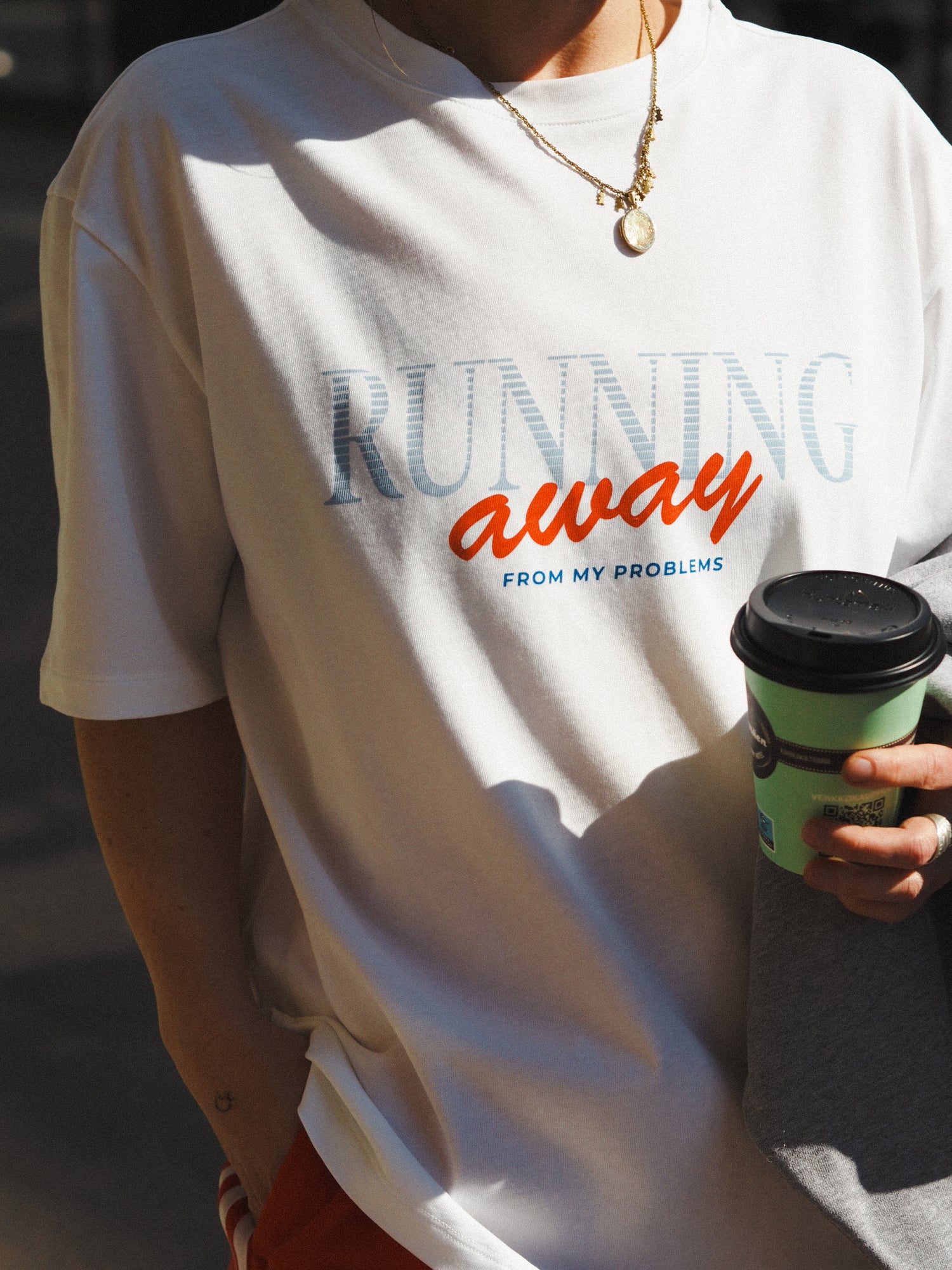 Running Signature Tee, White