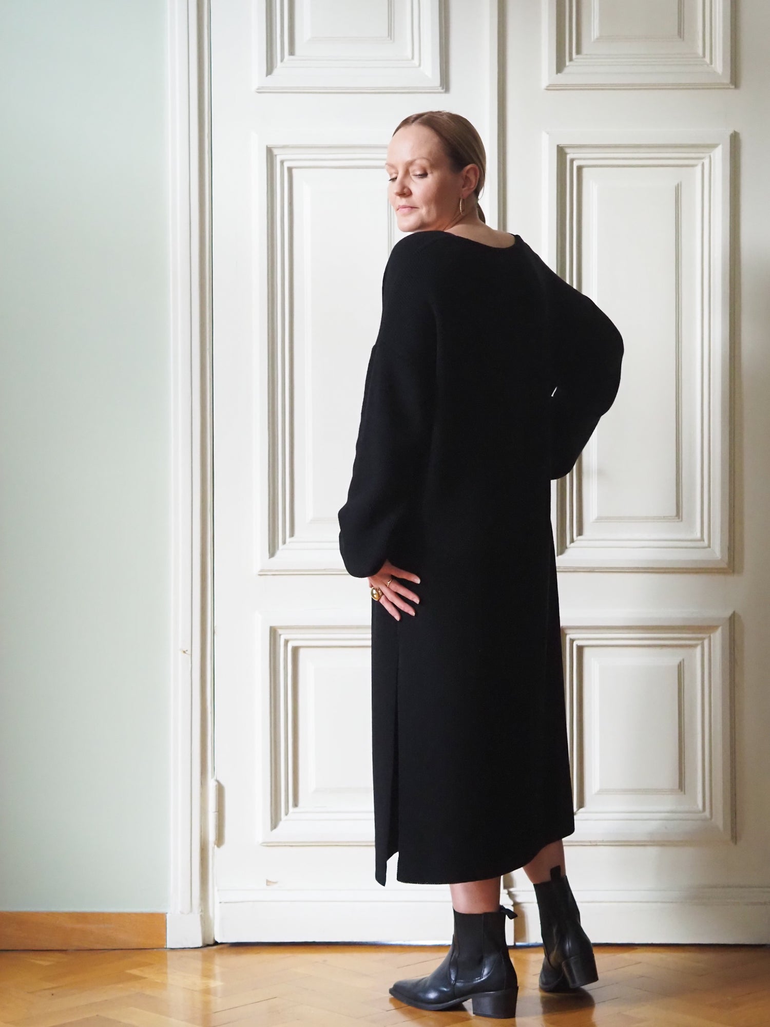 Amara Knit Dress, Black