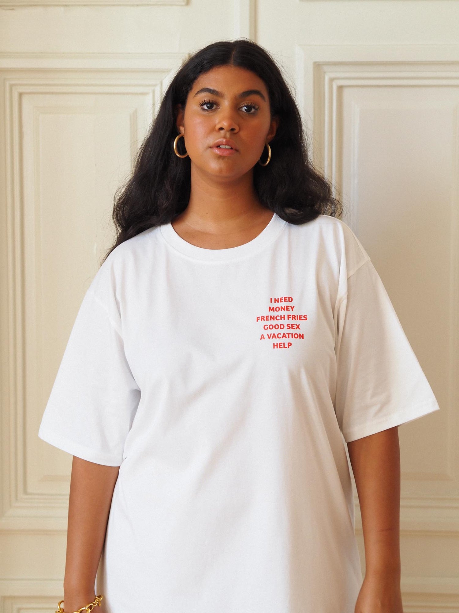 Basic Needs Oversize T-shirt, White