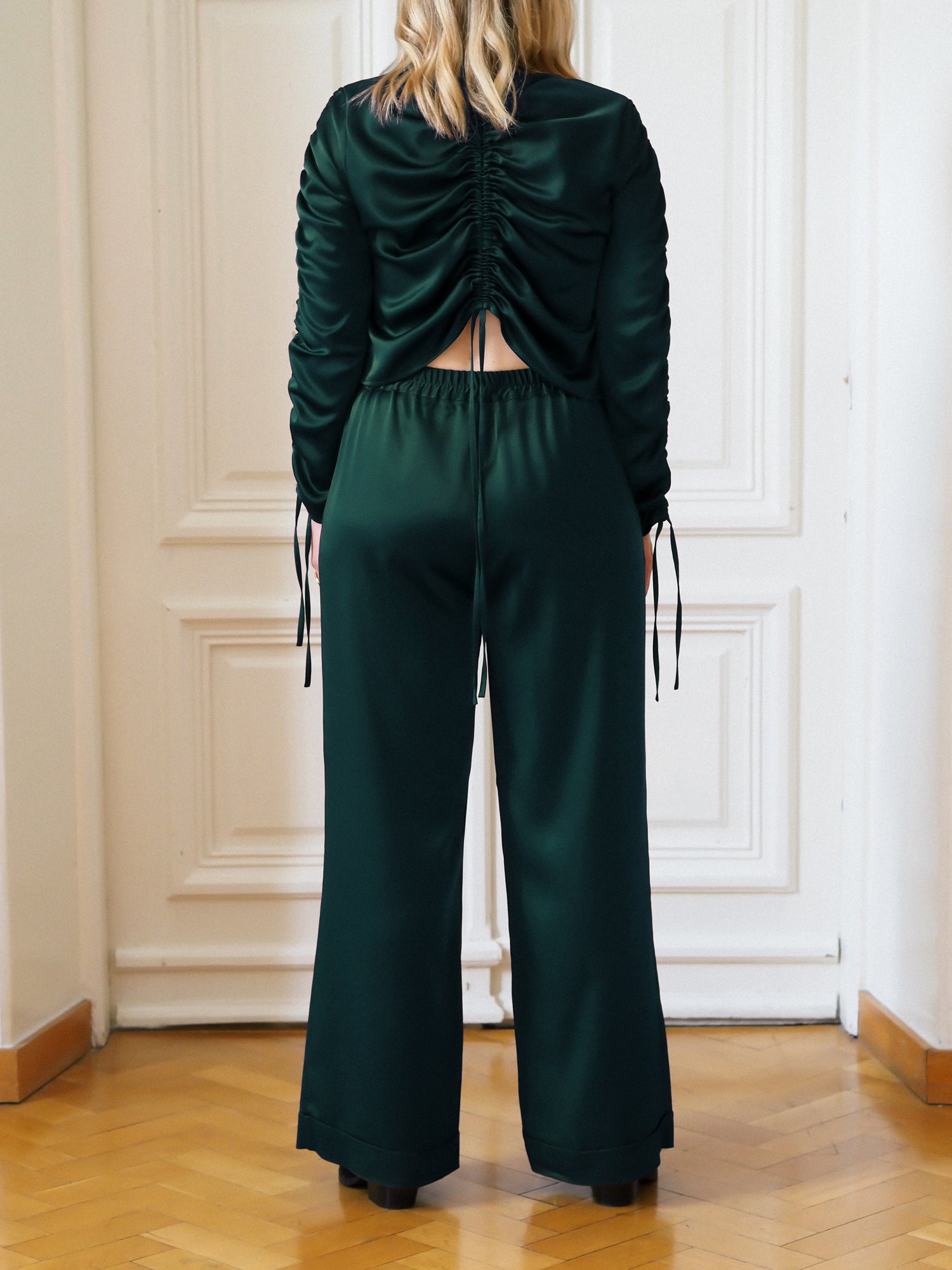 Cosmos Blouse, Emerald Green