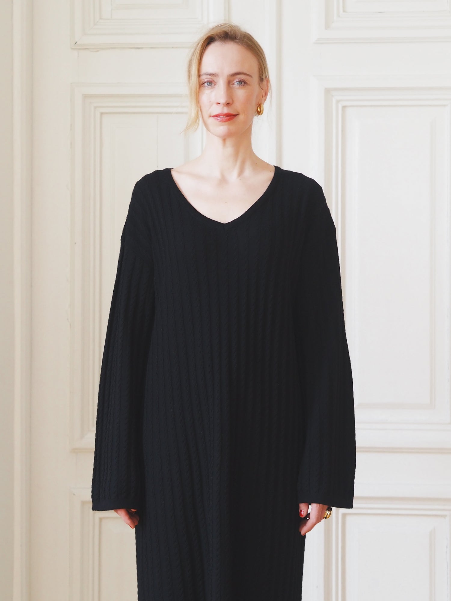 Evermore Knit Dress, Black