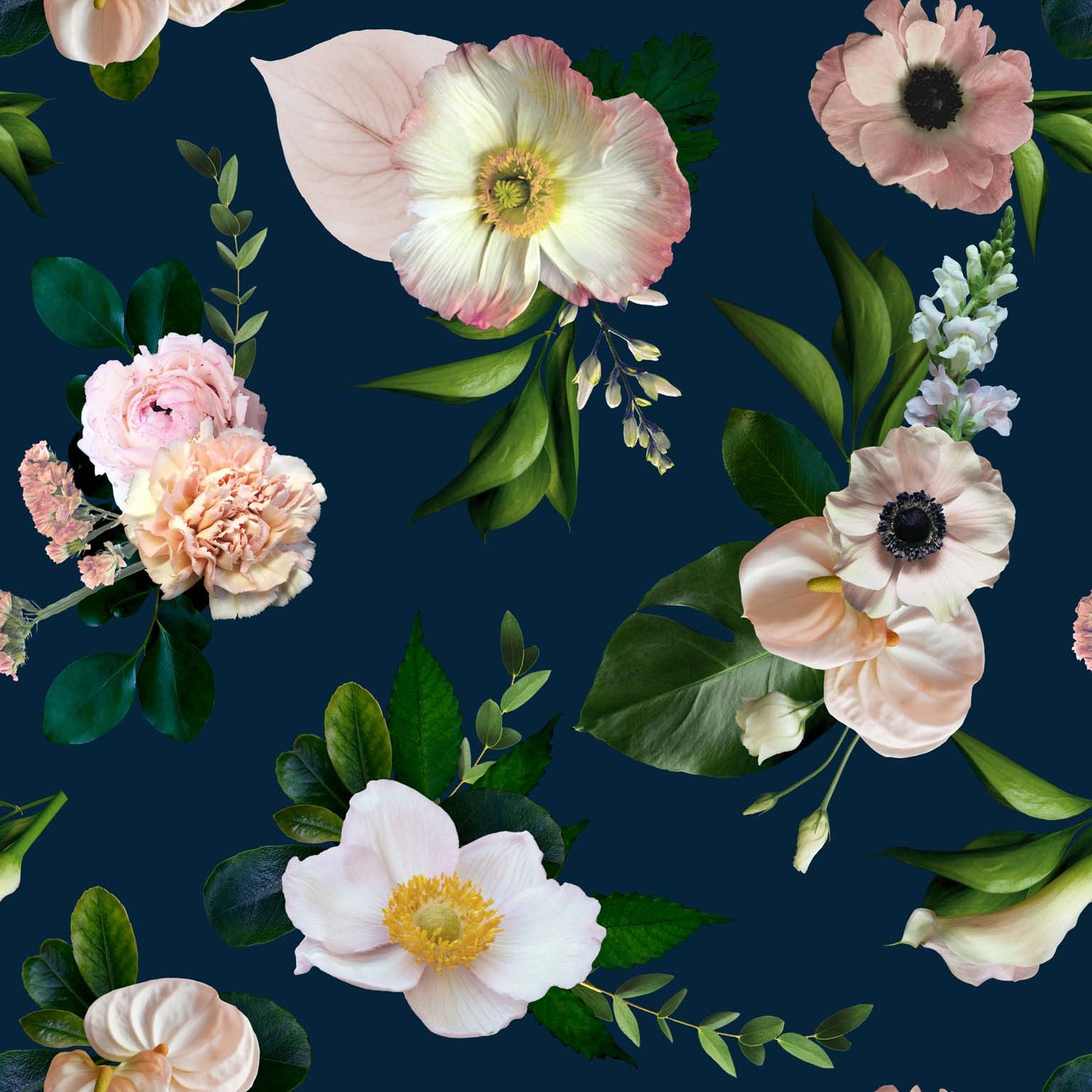 Flower Garden Blue -kangas, Silkki