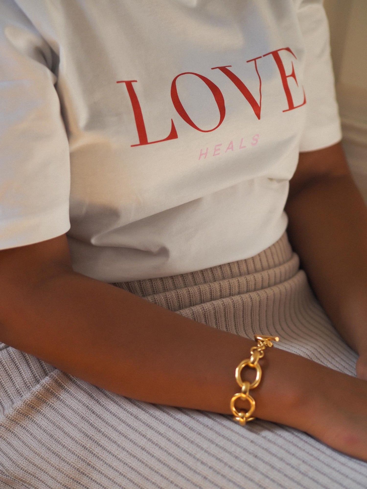 Love Heals Oversize T-shirt, White