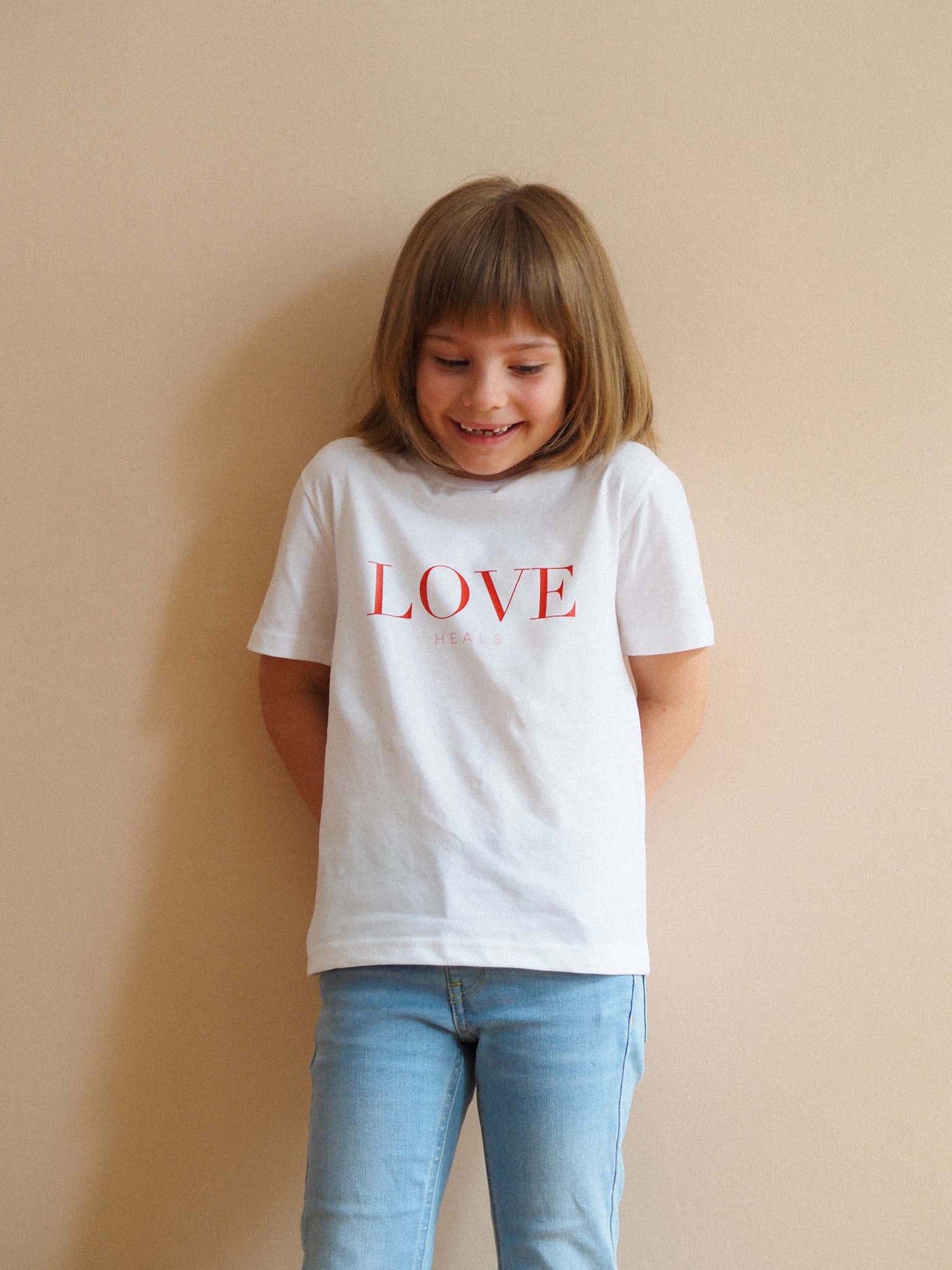 Love Heals Kids T-shirt, White