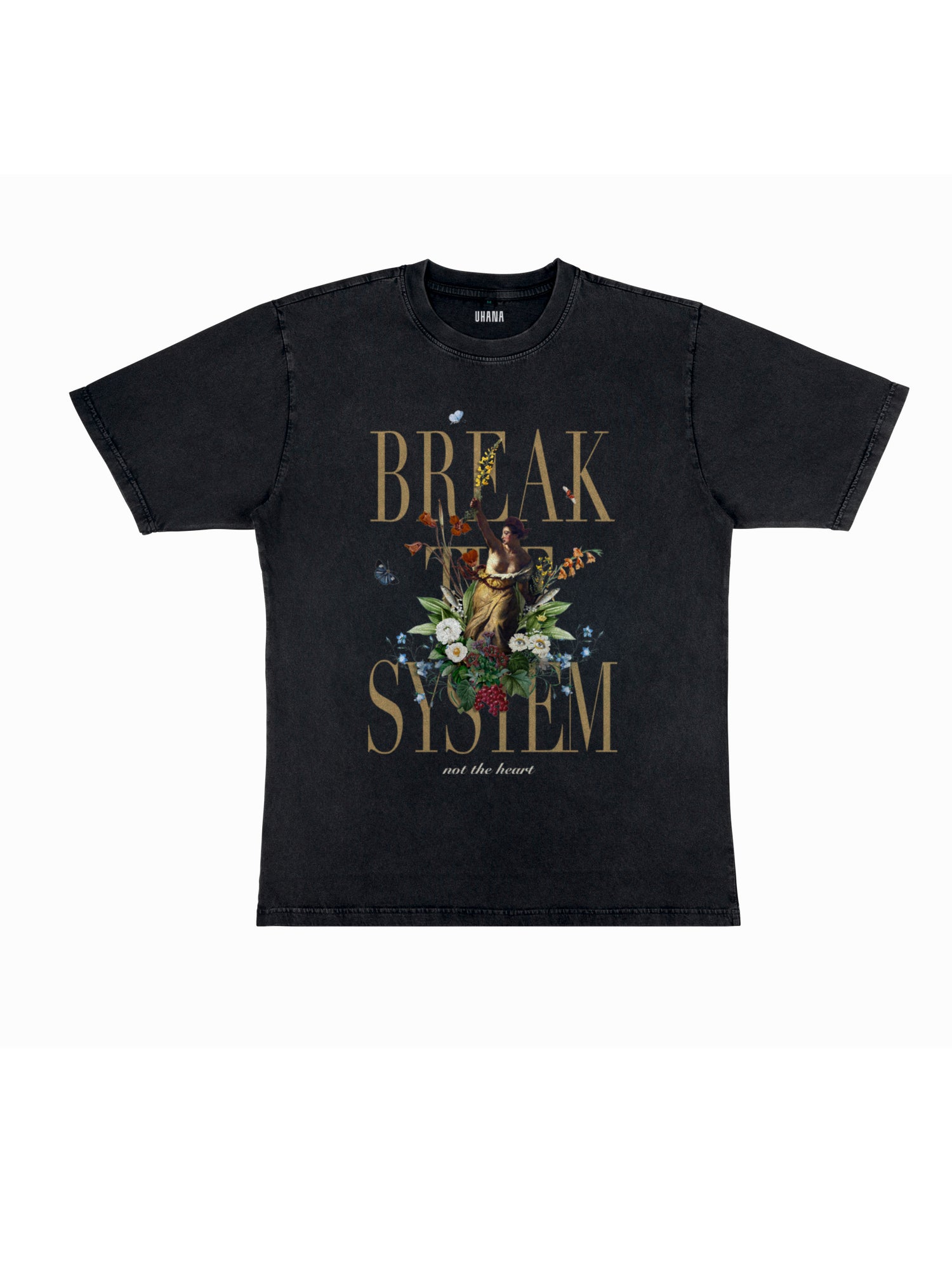 Revolution Oversize T-shirt, Stonewashed Black