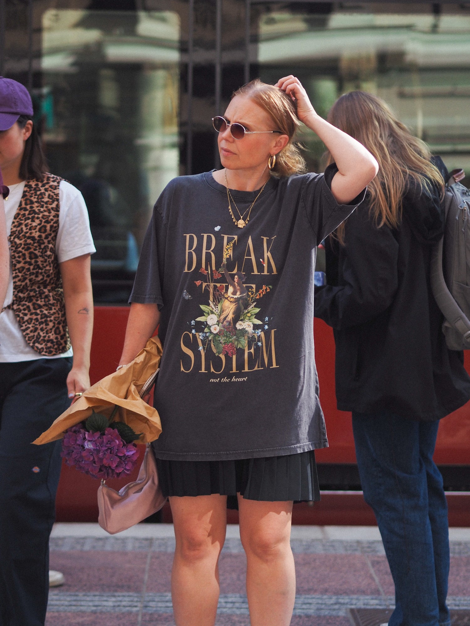 Revolution Oversize T-shirt, Stonewashed Black
