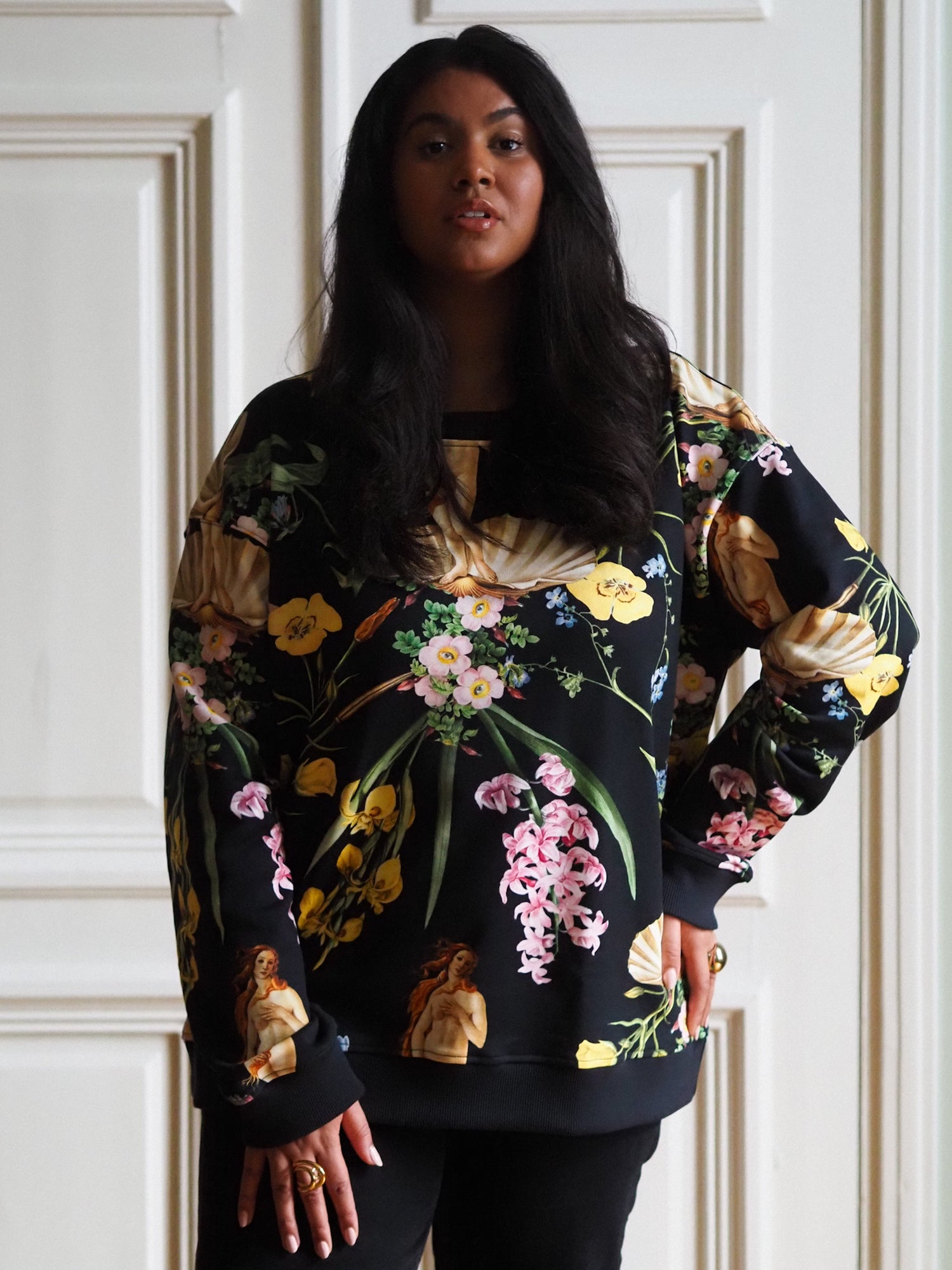 Unisex Sweatshirt, Venus Black