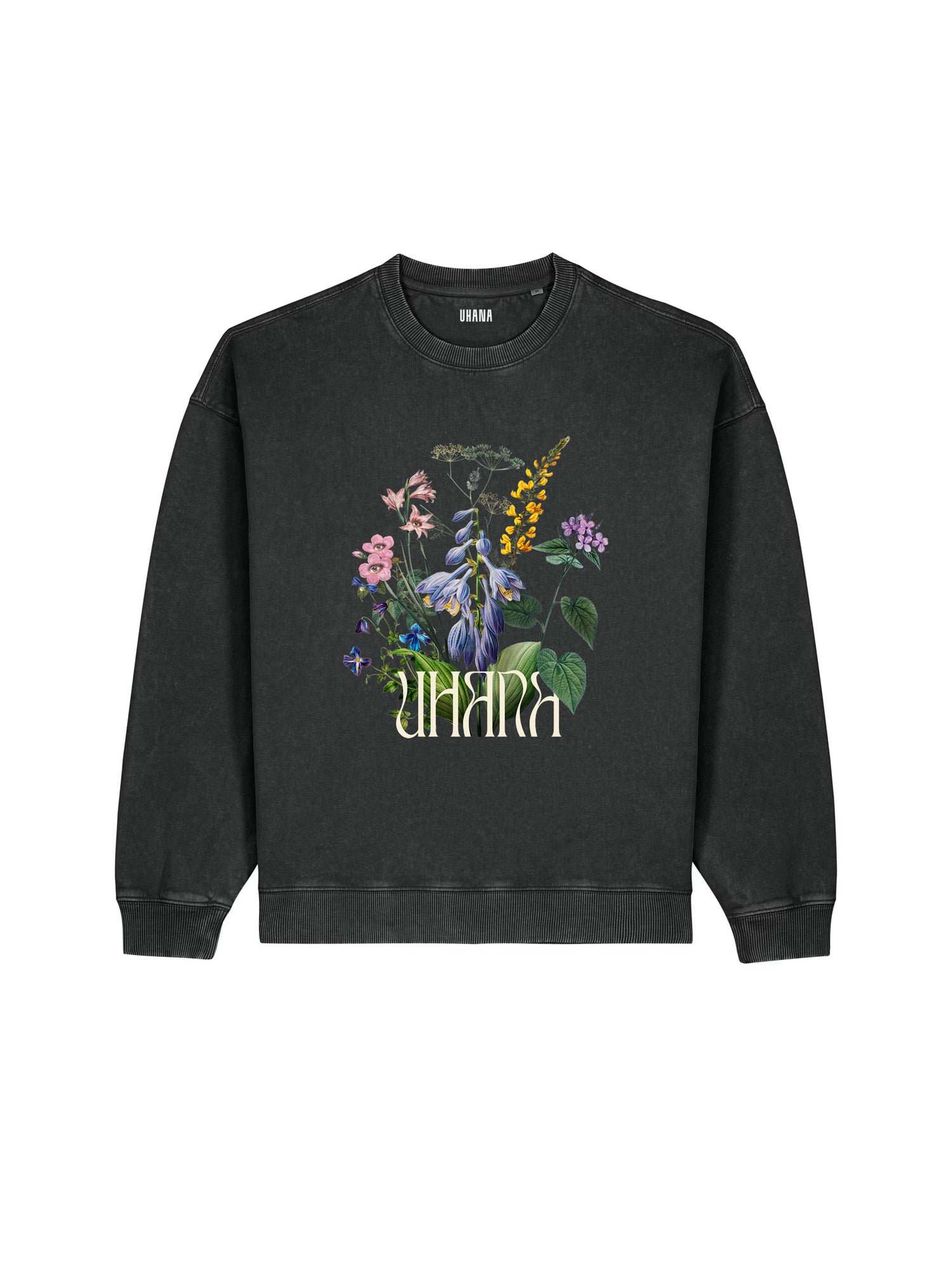 All Eyes On You Oversize Sweatshirt, Vintage Black