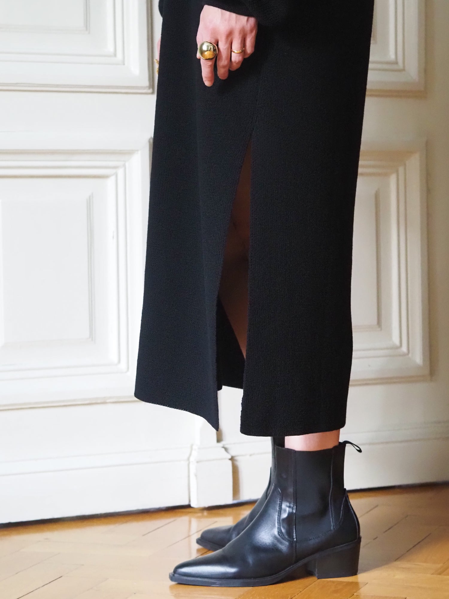 Amara Knit Dress, Black