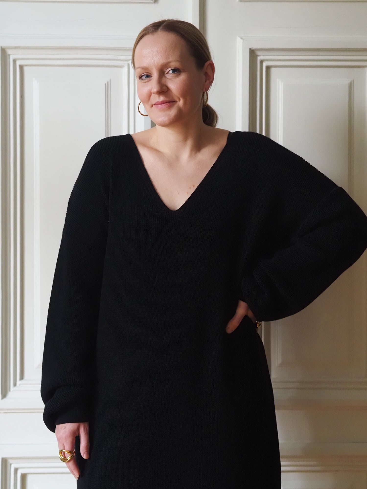 Amara Knit Dress, Black