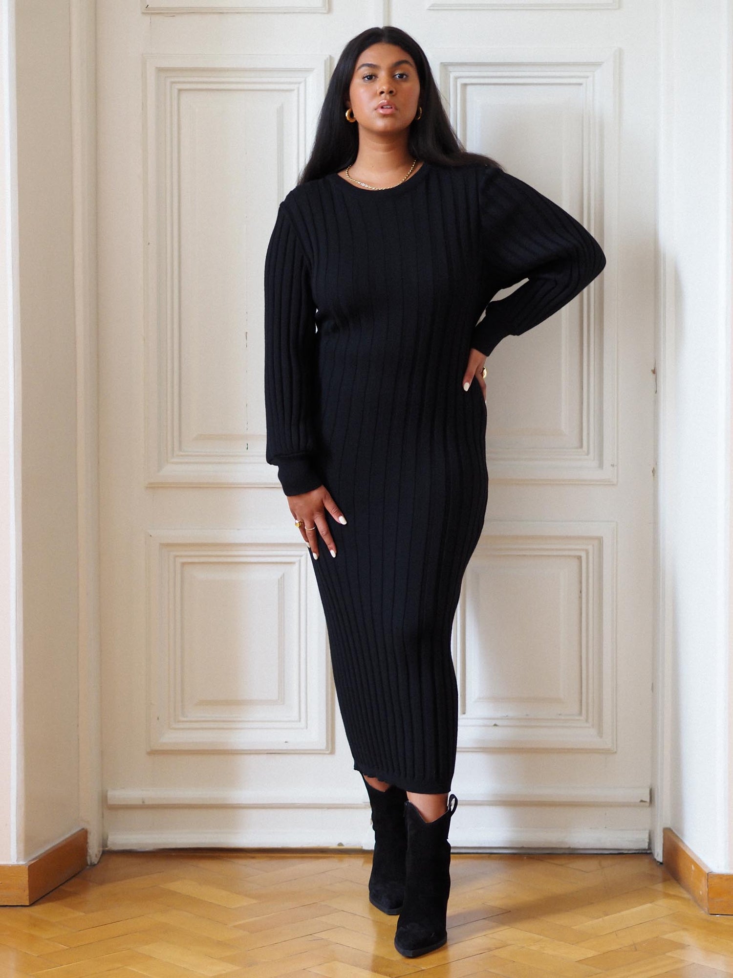 Dreamworld Knit Dress, Black