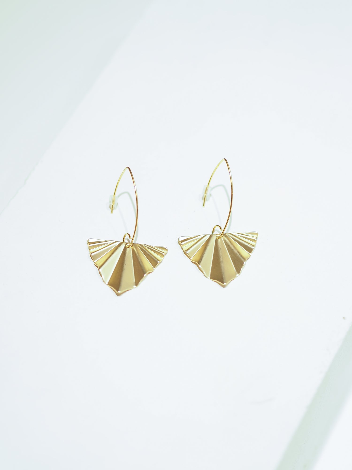 Fold Earrings, gold