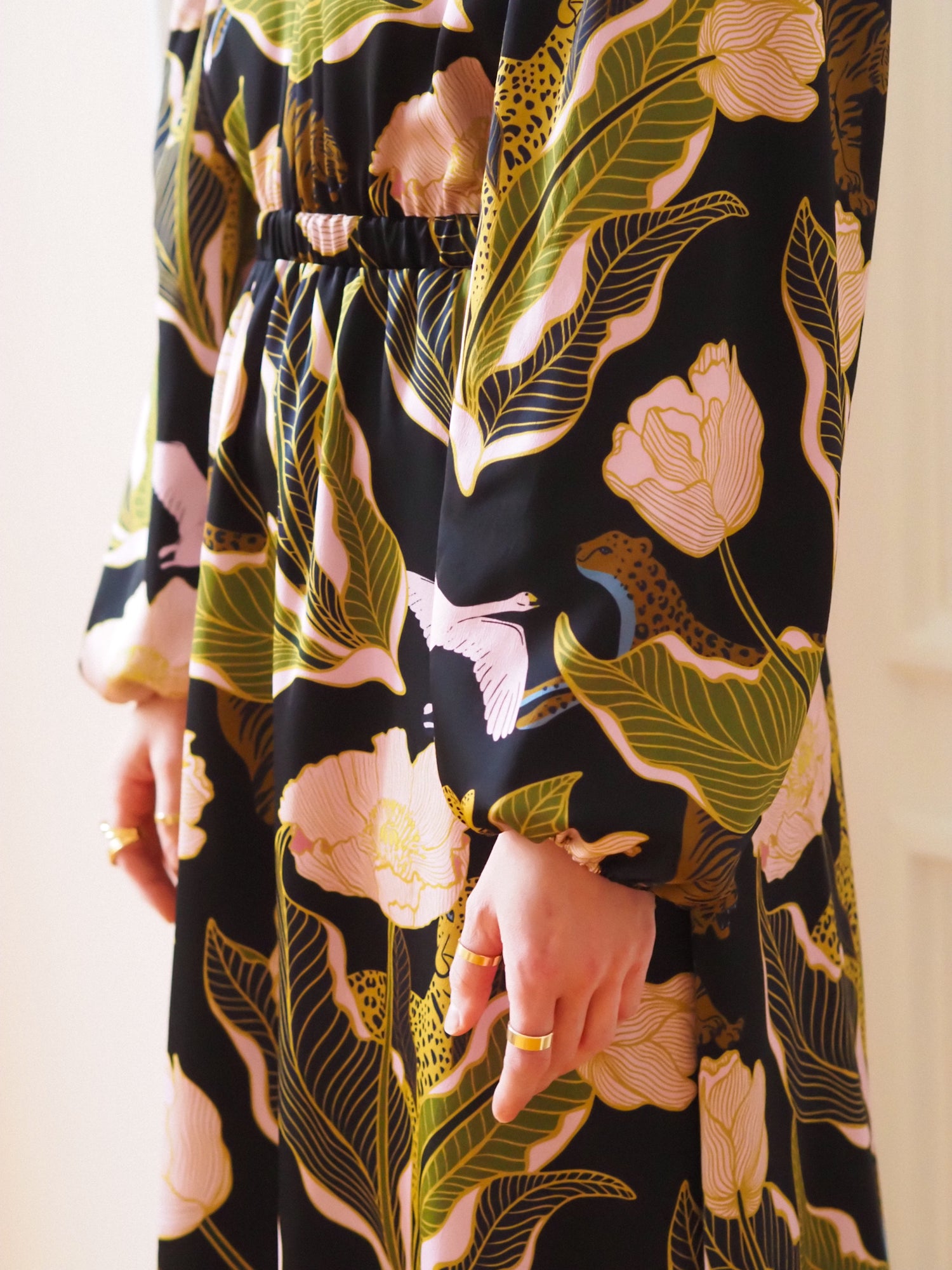 Verity Dress, Floral Panther