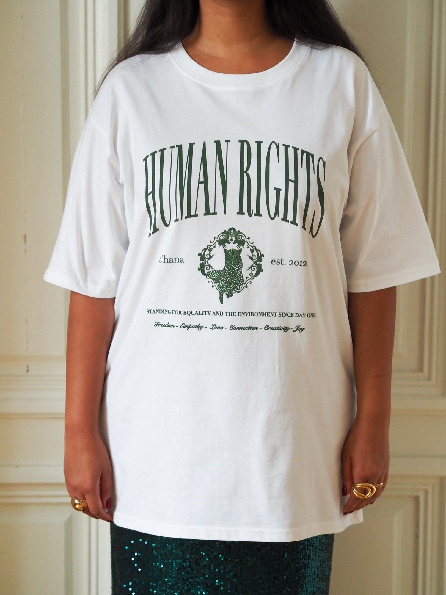 Human Rights Oversize T-shirt, White