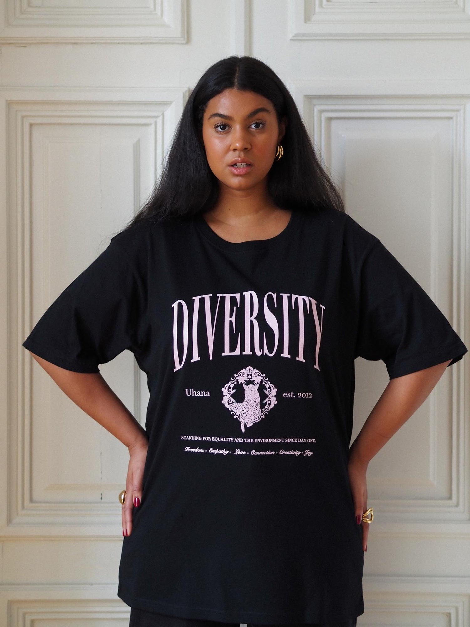 Diversity Oversize T-shirt, Black