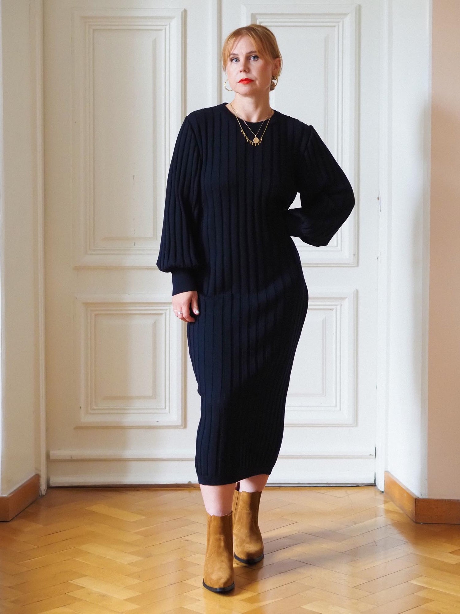 Dreamworld Knit Dress, Midnight Blue