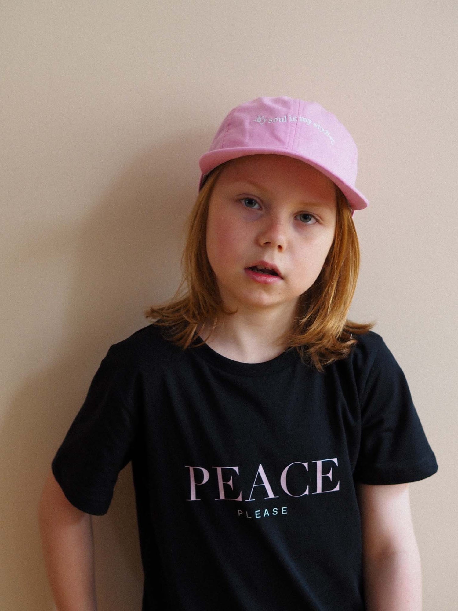 Peace Please Kids T-shirt, Black