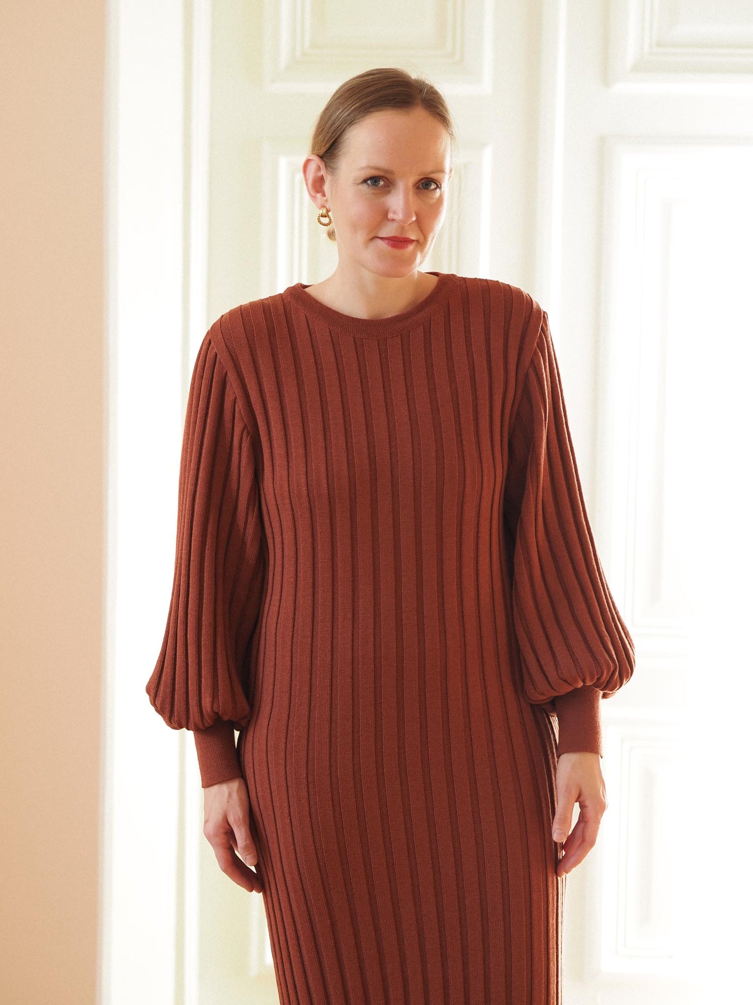 Dreamworld Knit Dress, Maple Syrup