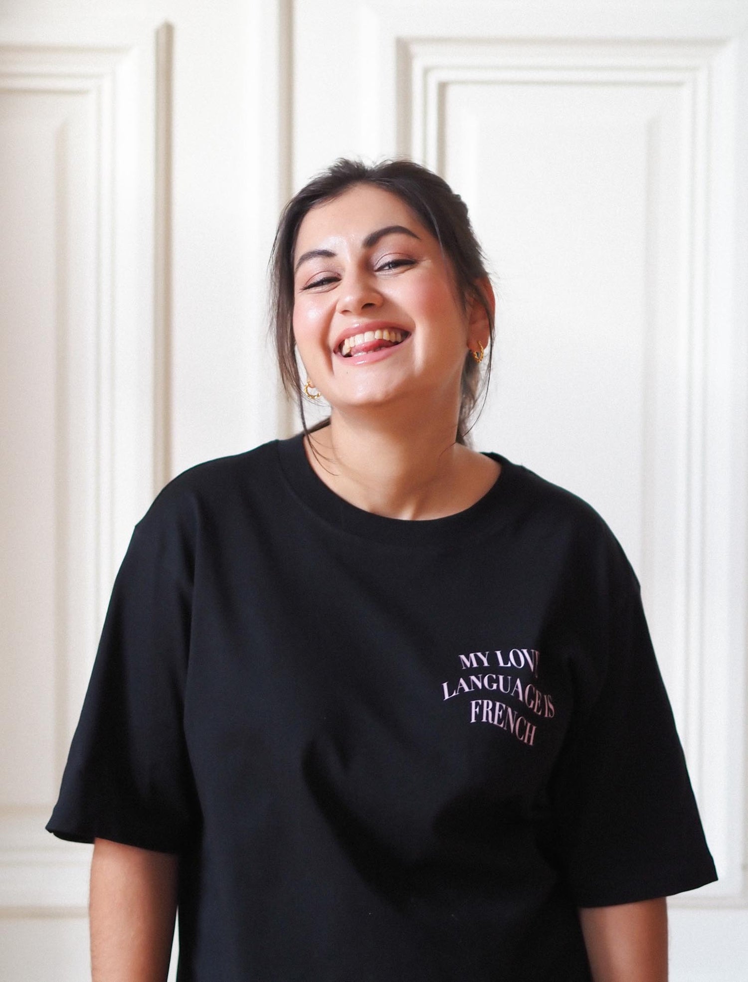 Je T'aime Oversize T-shirt, Black