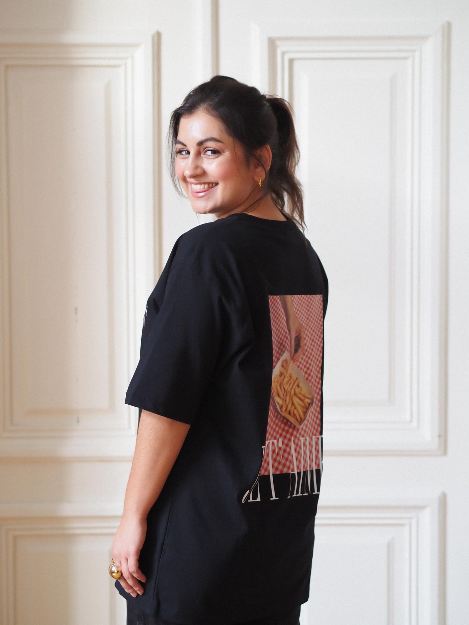 Je T'aime Oversize T-shirt, Black