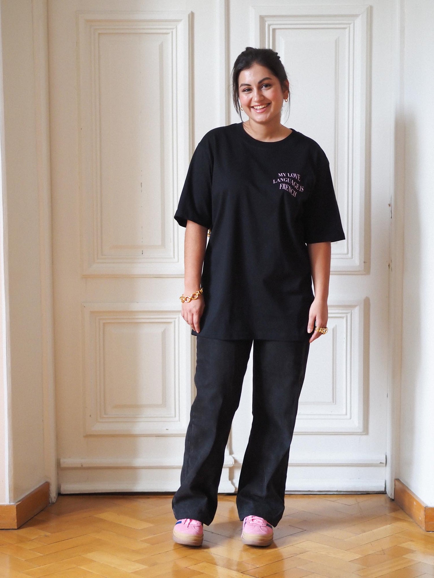 Je T'aime Oversize T-shirt, Black