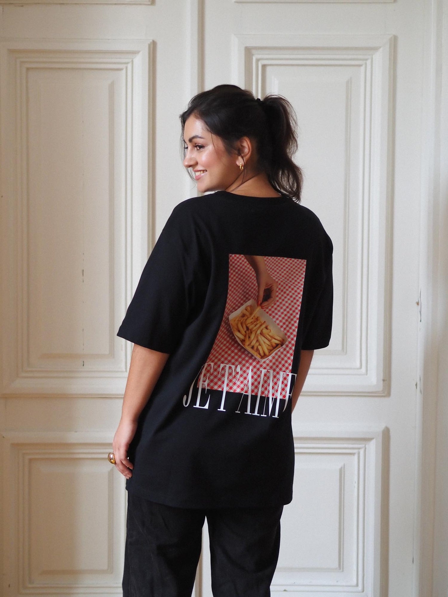 Je T'aime Oversize T-shirt, Black