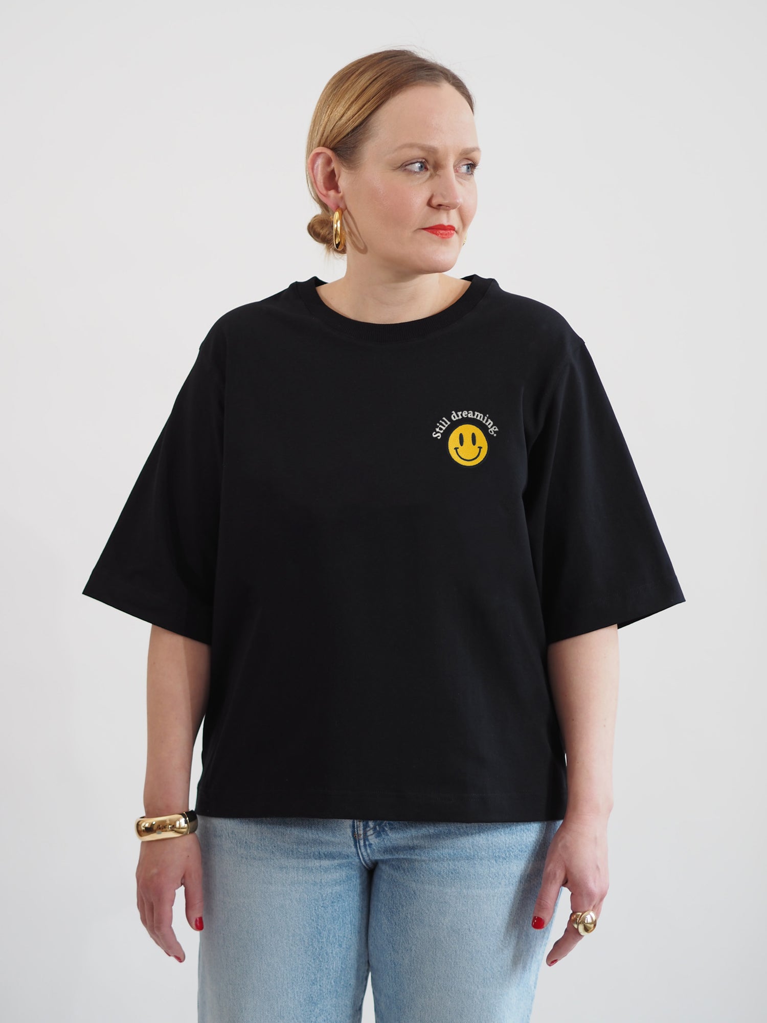 Still Dreaming Boxy Tee, Black