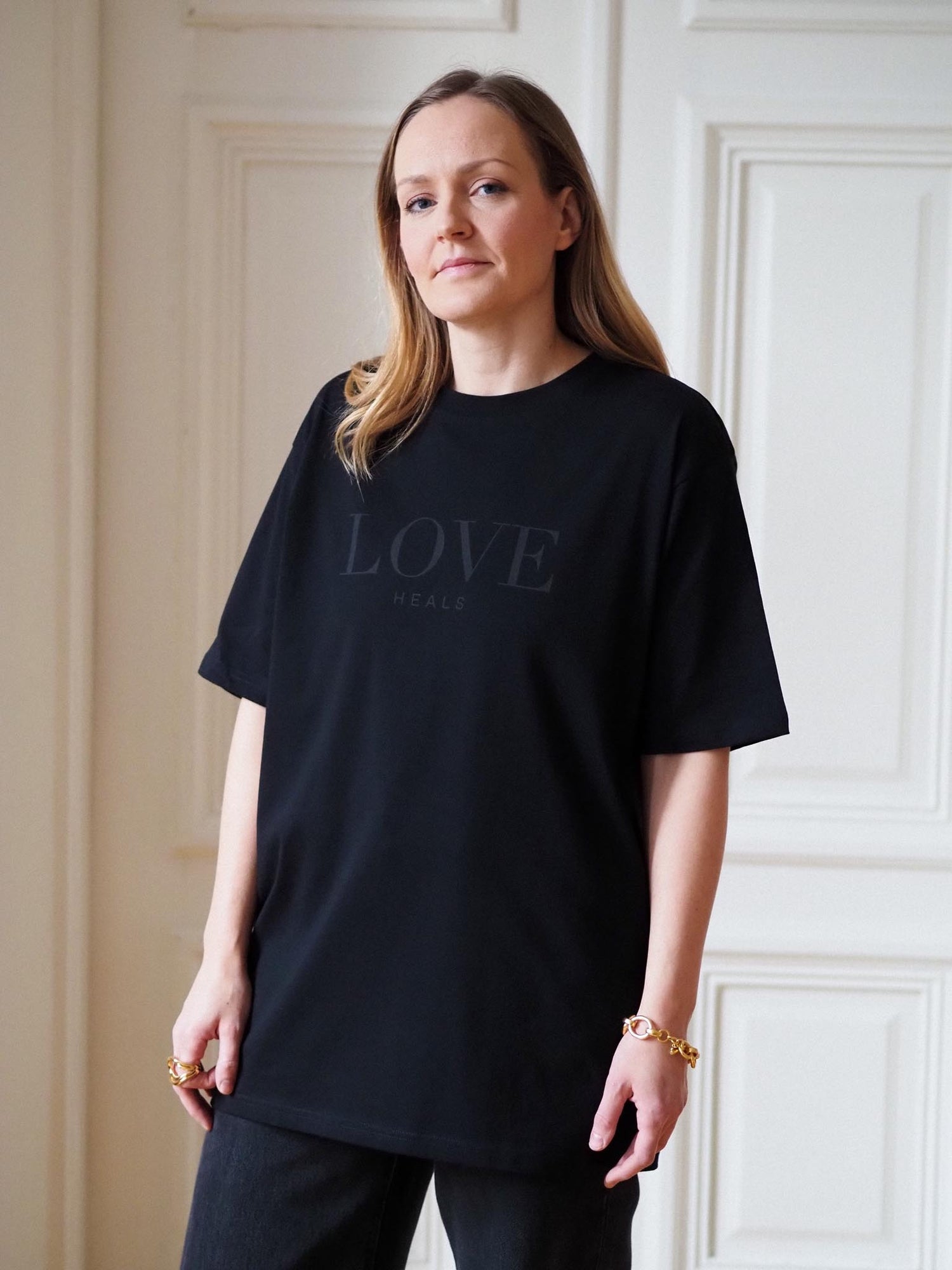 Love Heals Unisex T-shirt, All Black