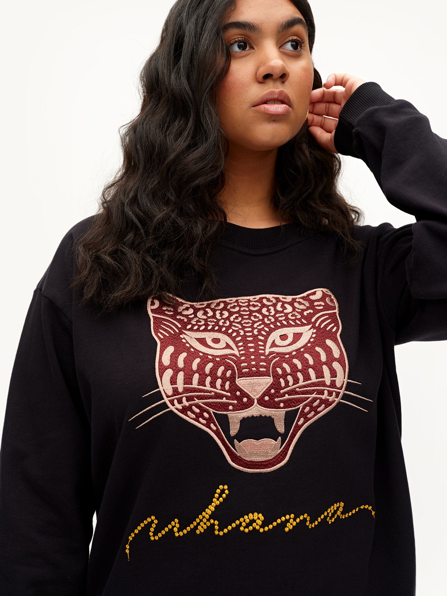 Tiger print sale sweatshirt