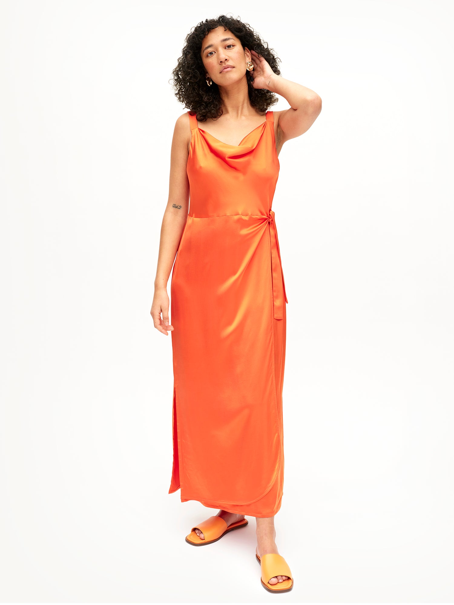 Uhana - Otava Dress, Vibrant Orange