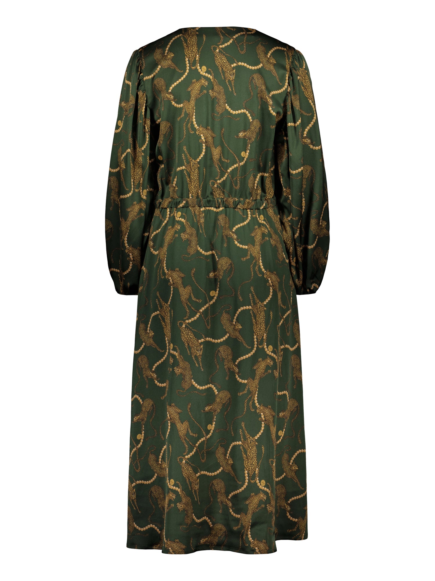Verity Dress, Pearl Leopard Green