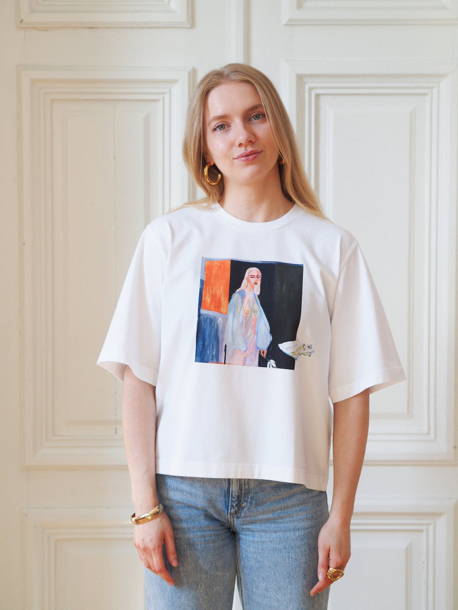 Forget Me Not Boxy Tee, White