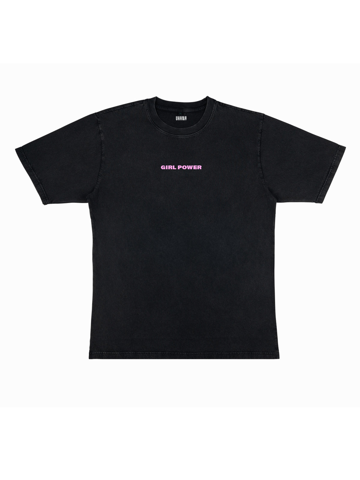 Girl Power Oversize T-shirt, Stonewashed Black