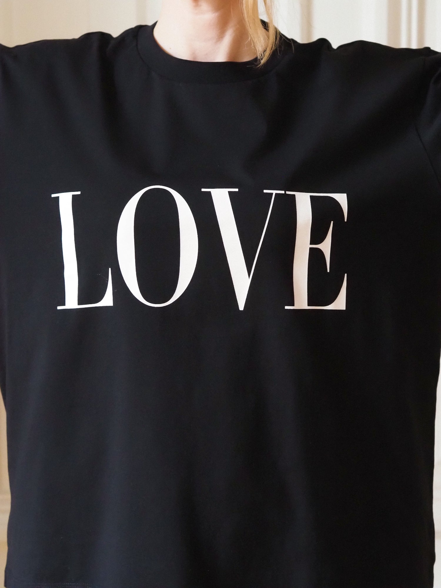 Love Boxy Tee, Black