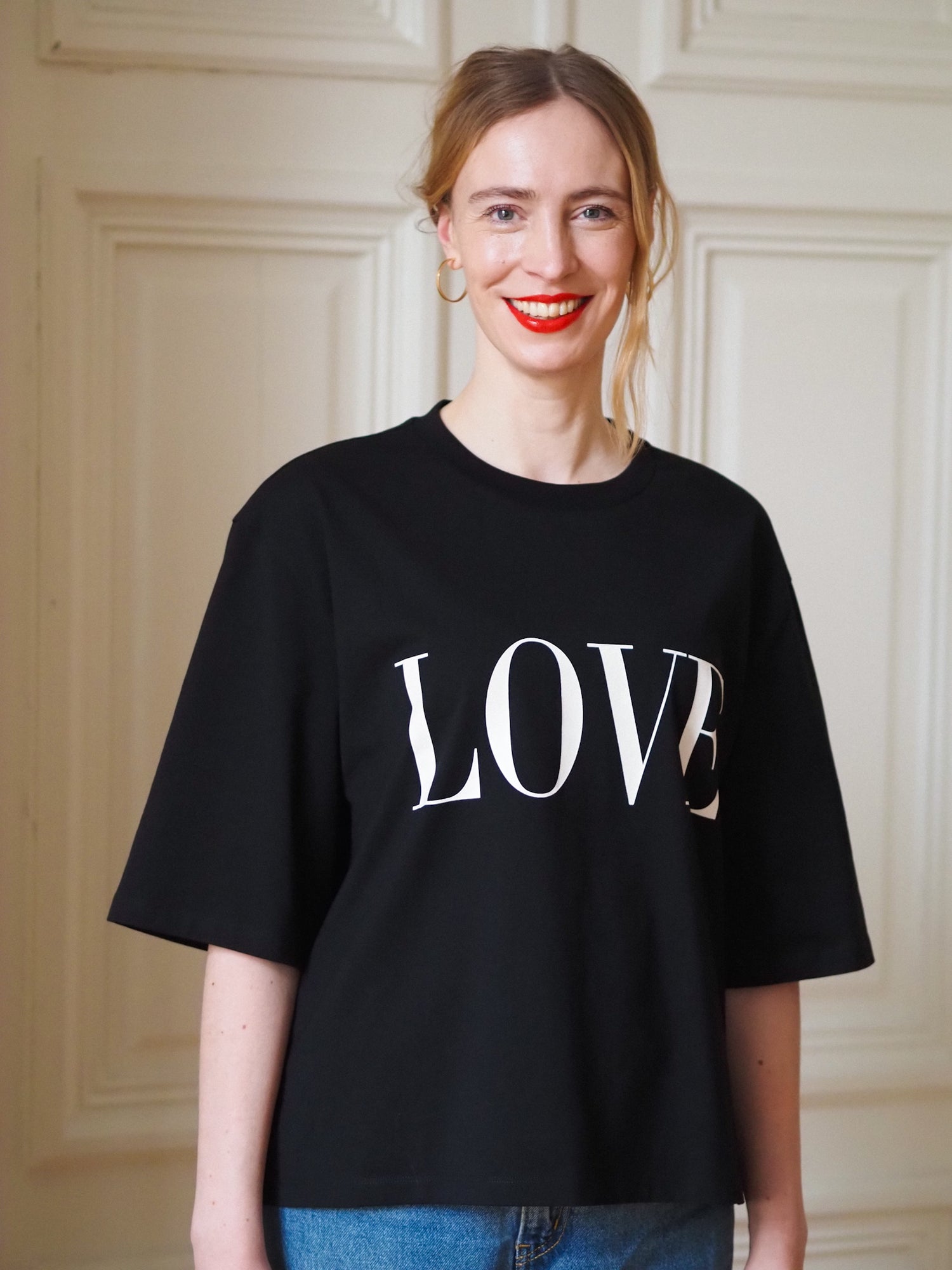 Love Boxy Tee, Black