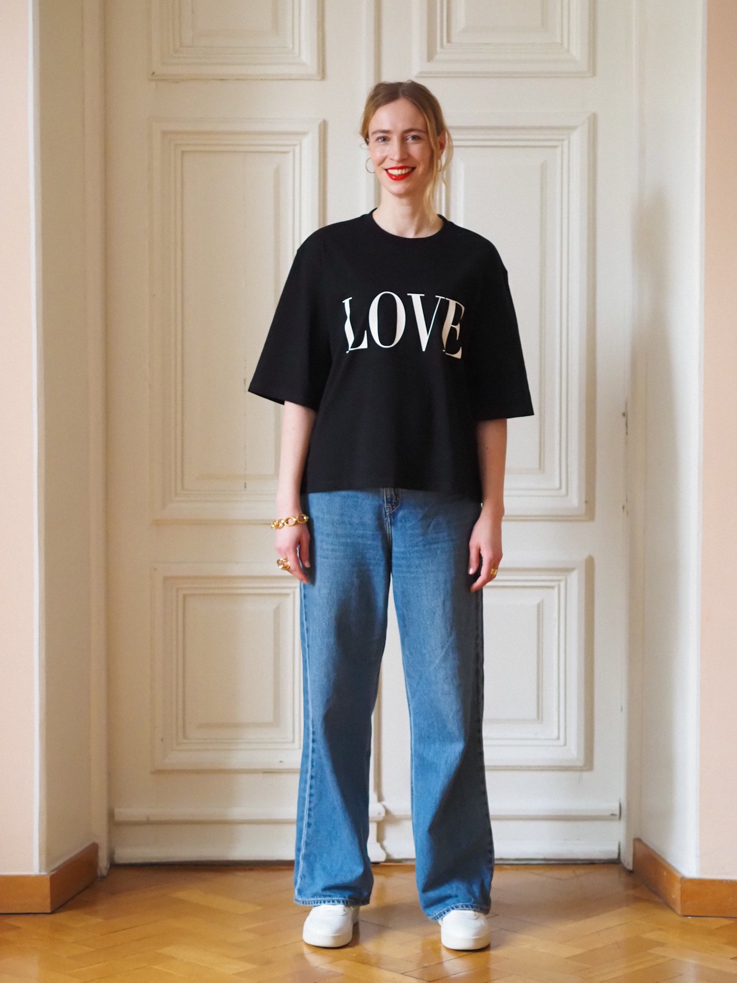 Love Boxy Tee, Black