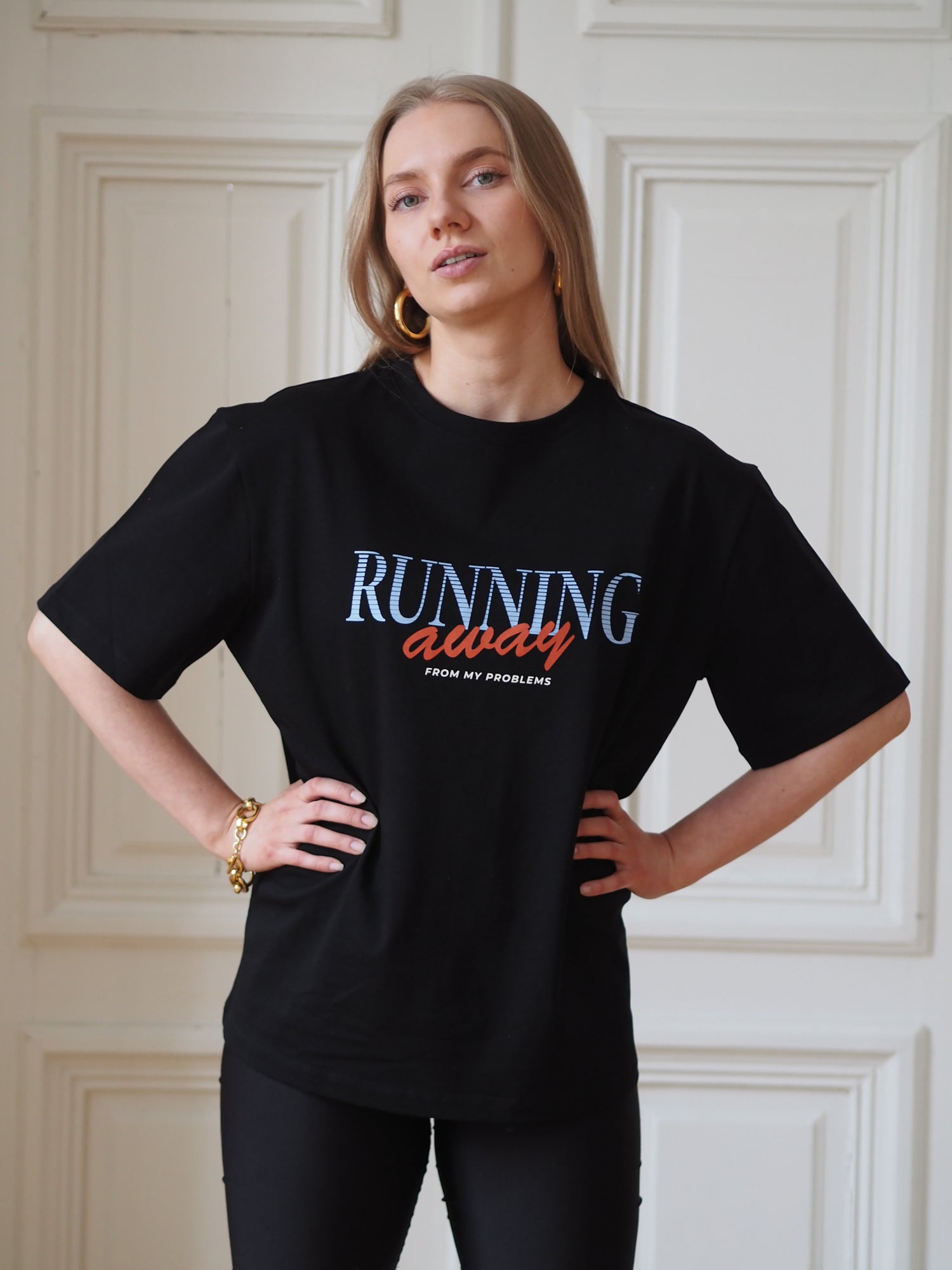Running Signature Tee, Black