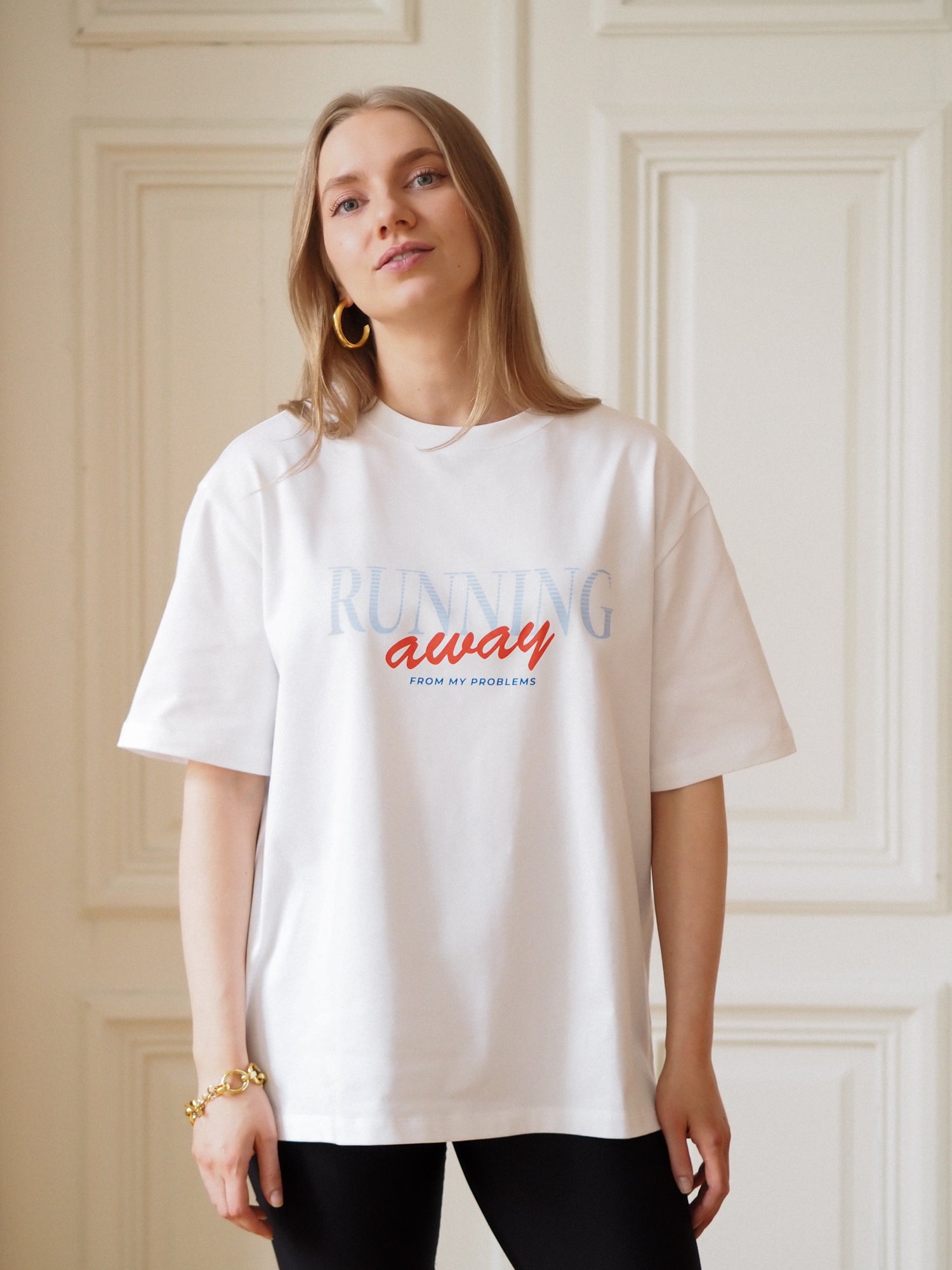 Running Signature Tee, White