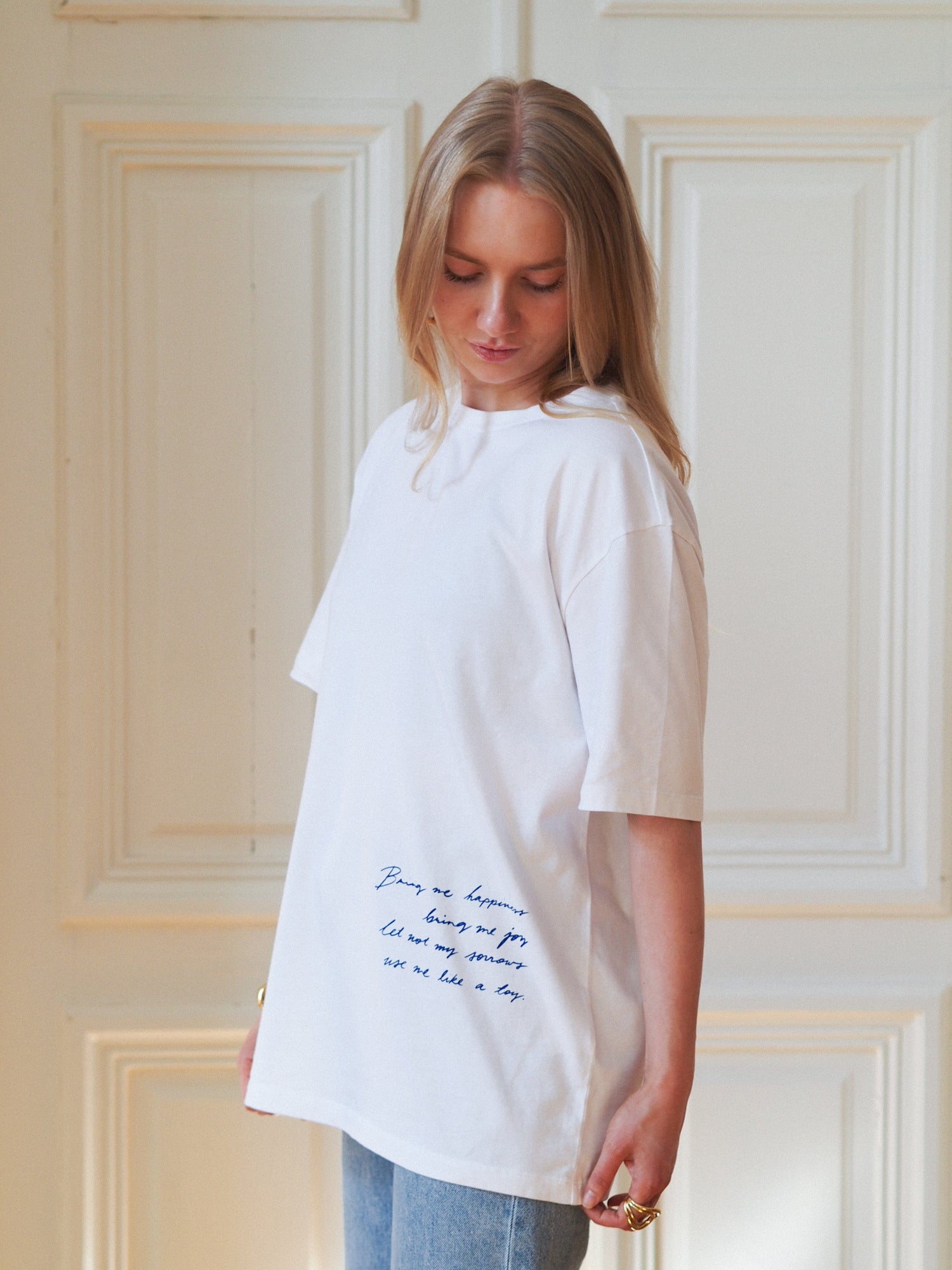 Spell for Happiness Signature Tee, White