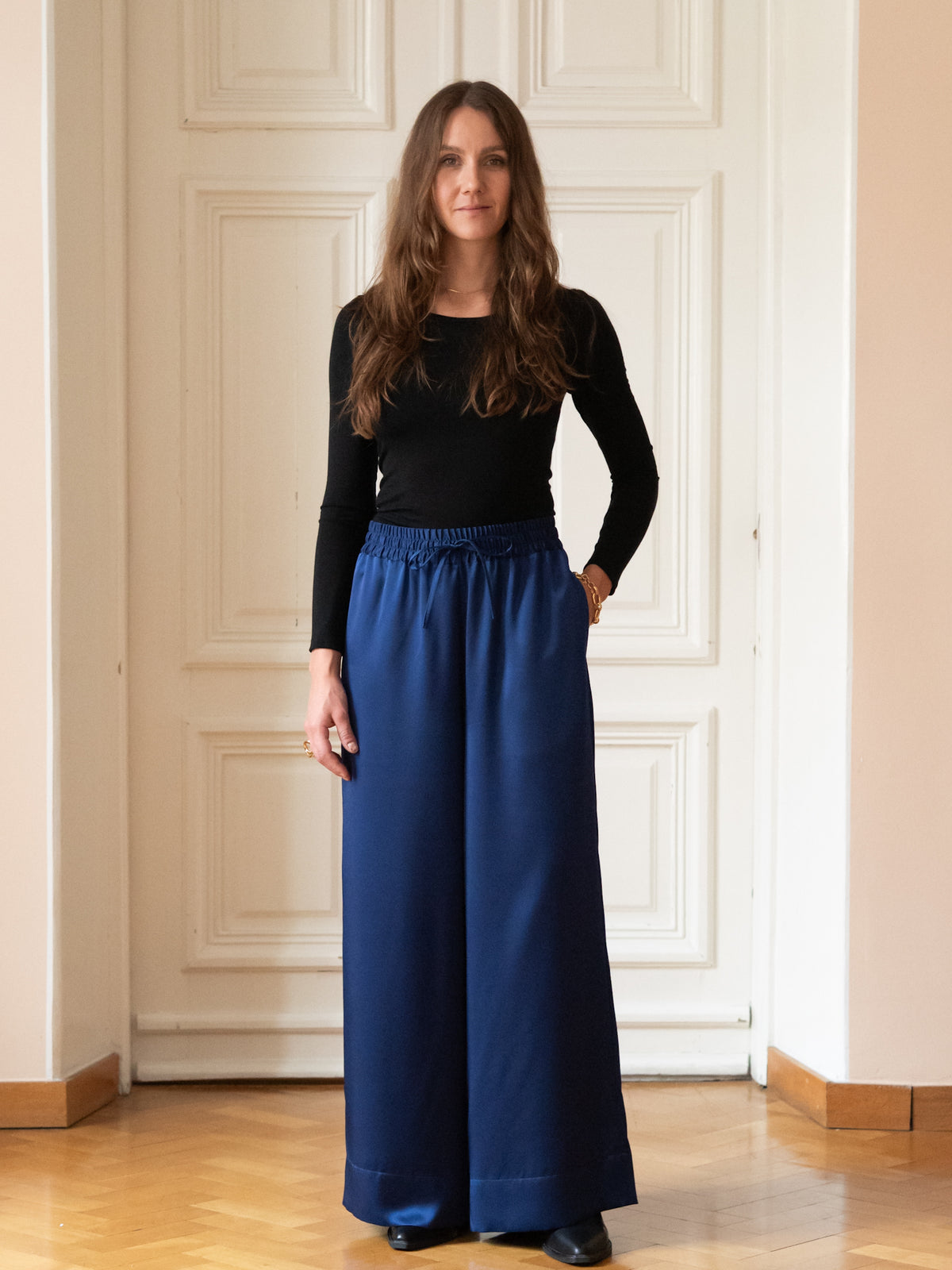 Wide Pants, Deep Rich Blue