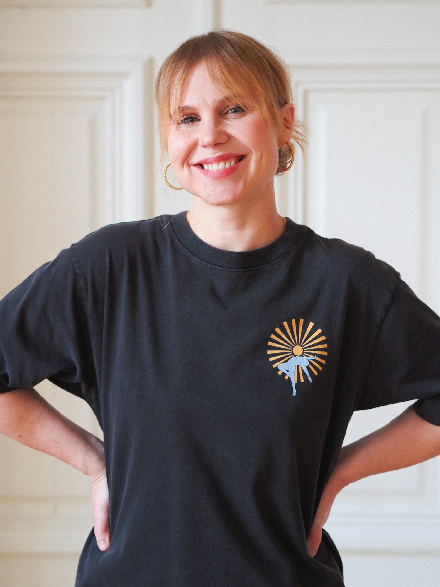 Le Soleil Oversize T-shirt, Stonewashed Black