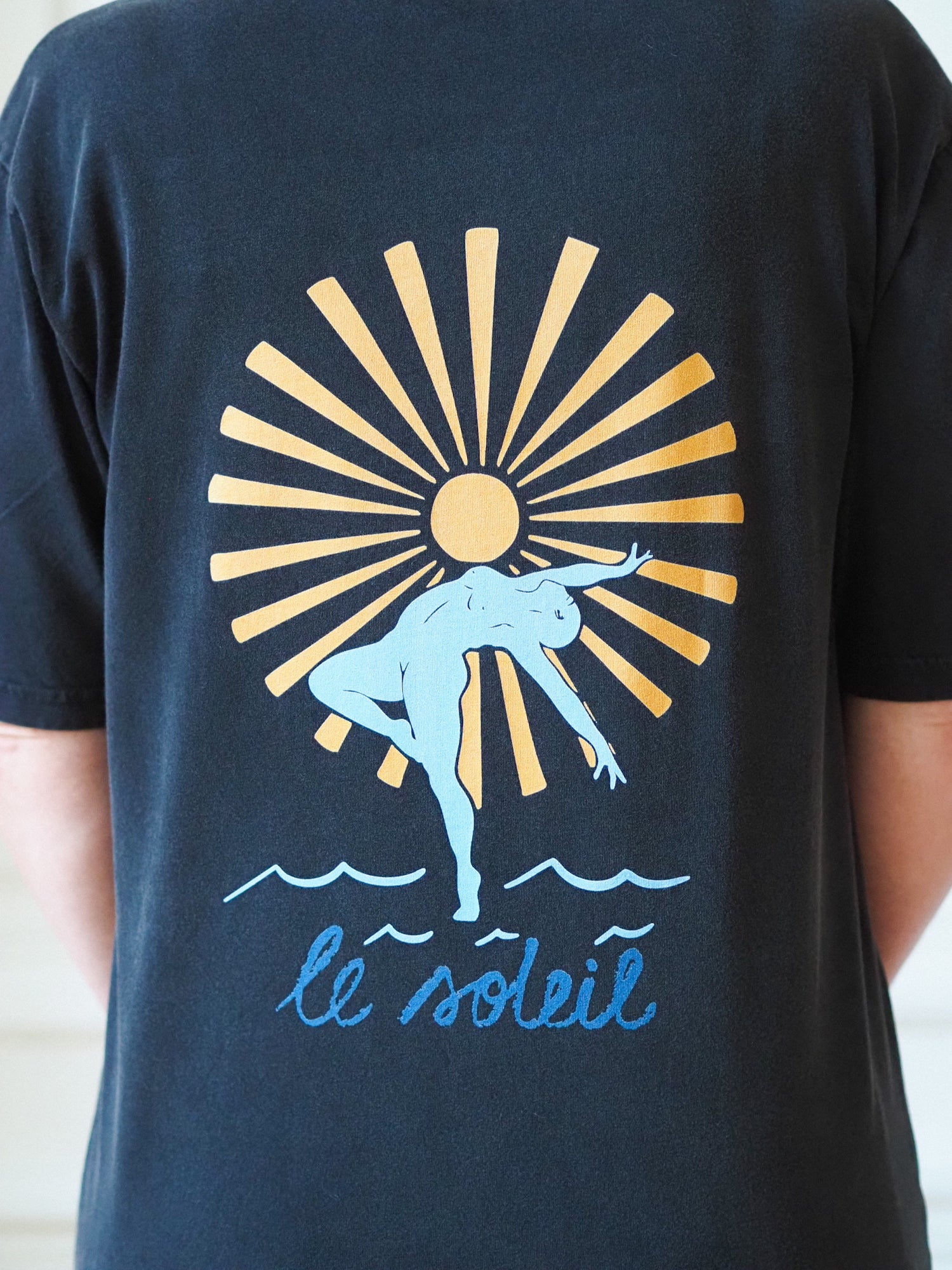 Le Soleil Oversize T-shirt, Stonewashed Black