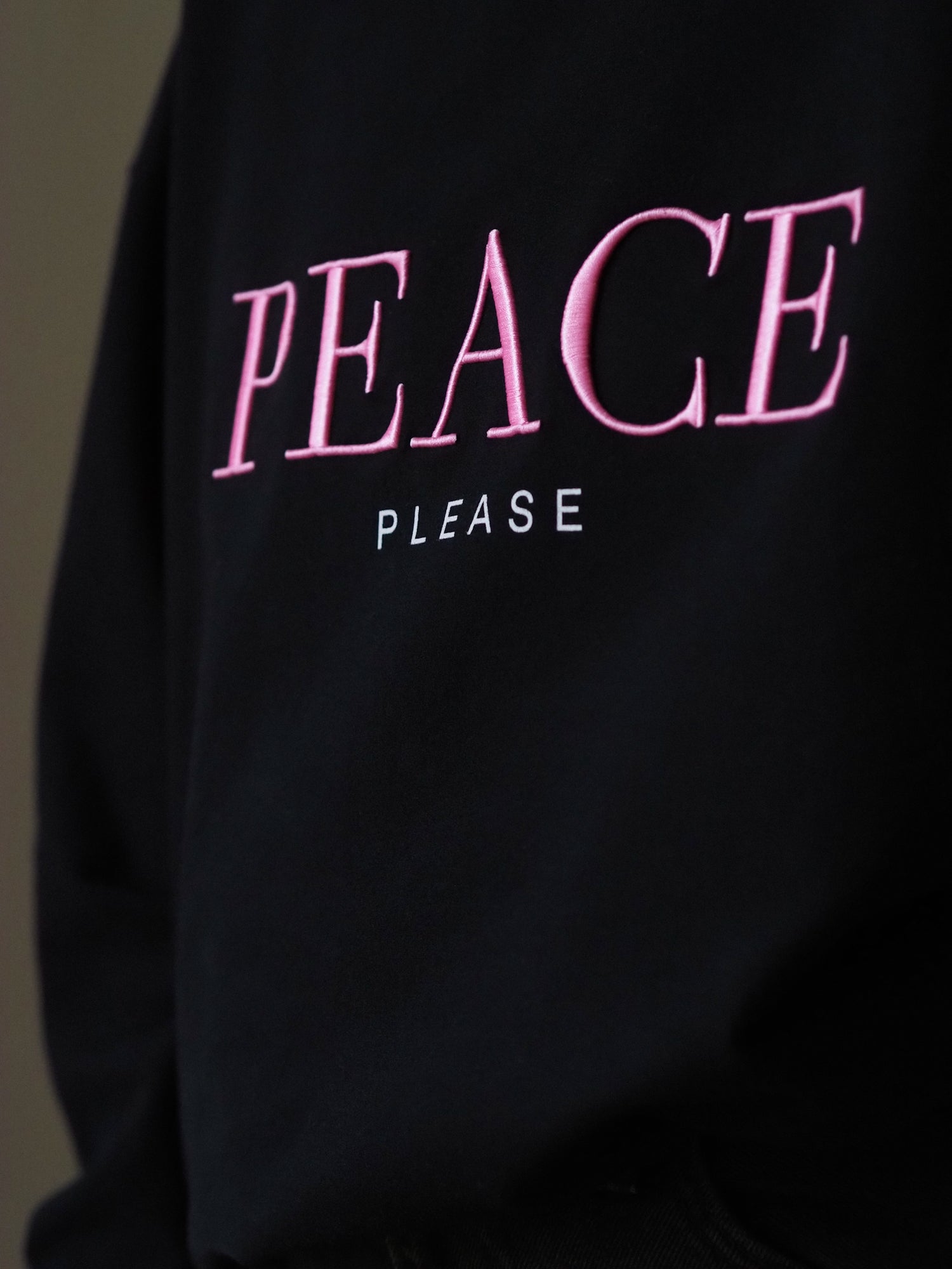 Peace Please Sweatshirt, Black