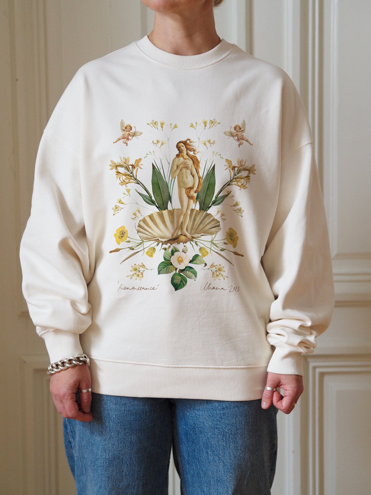 Renaissance Oversize Sweatshirt, Cream