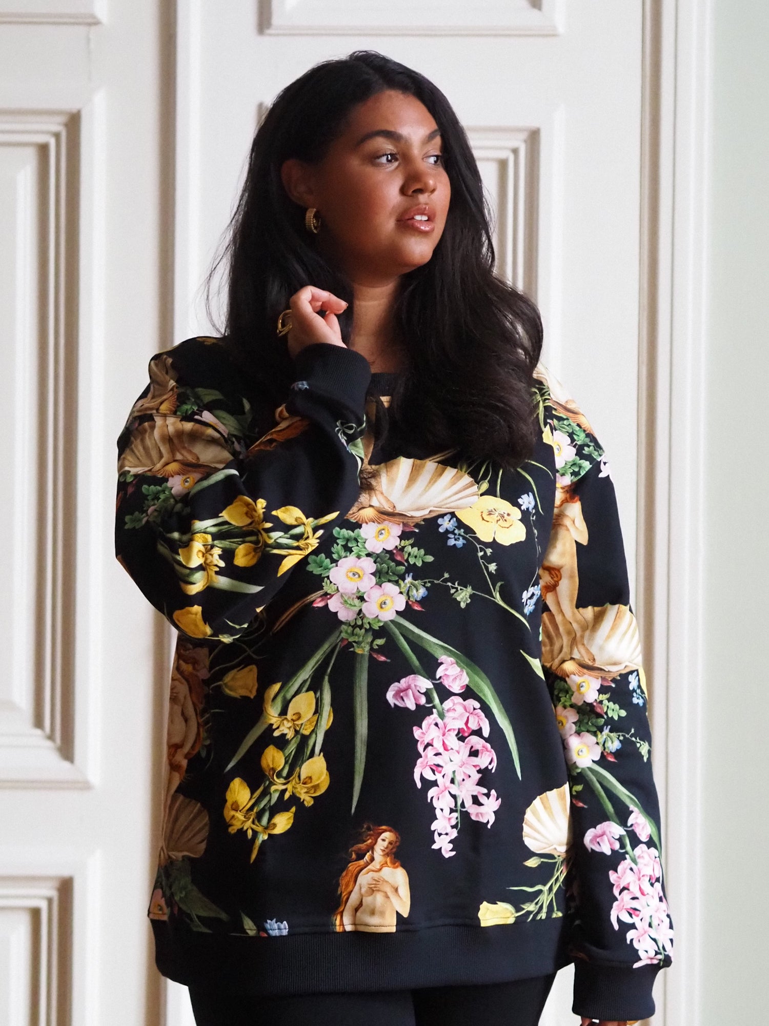 Unisex Sweatshirt, Venus Black