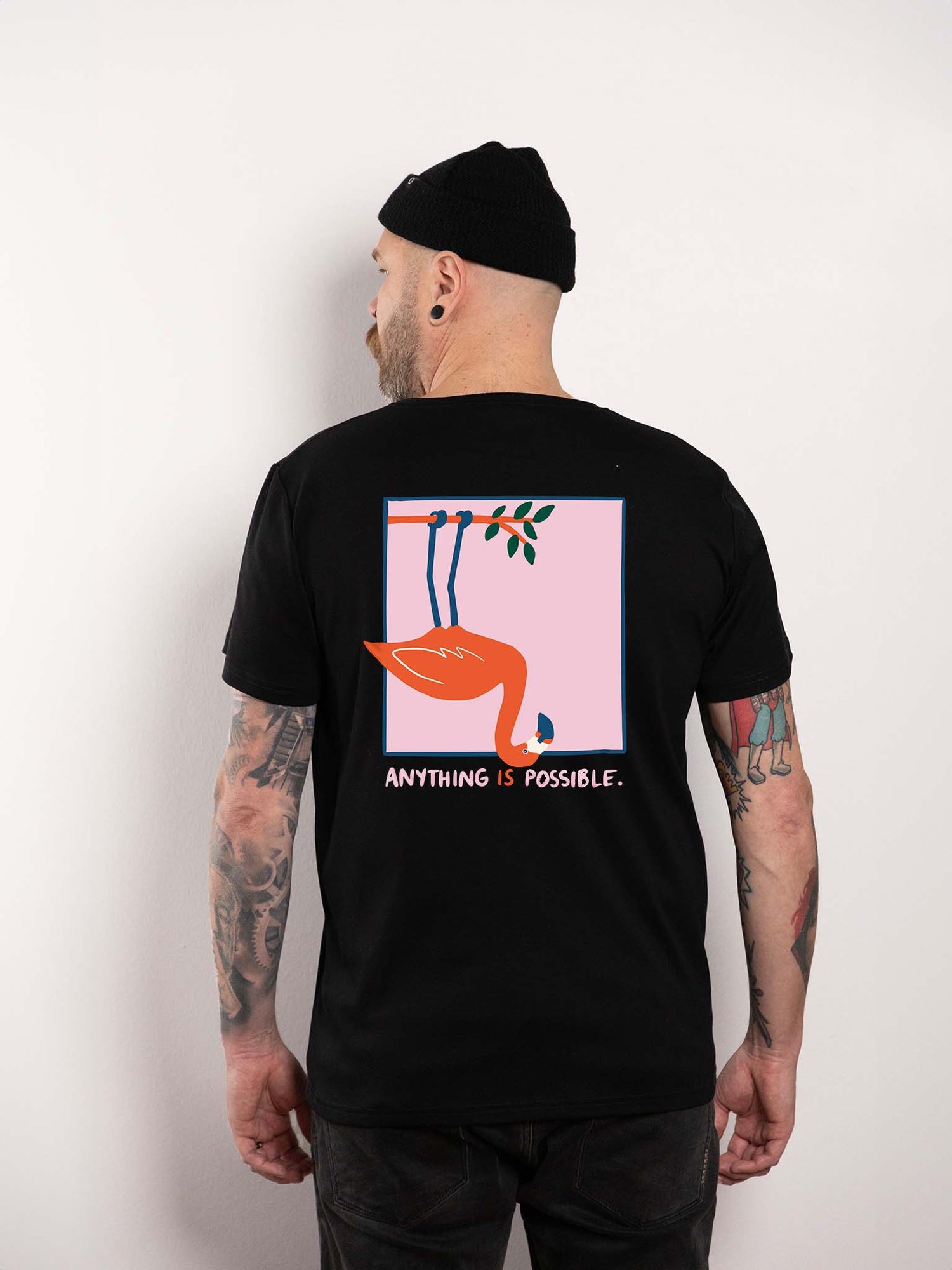 Flamingo T-shirt, Black